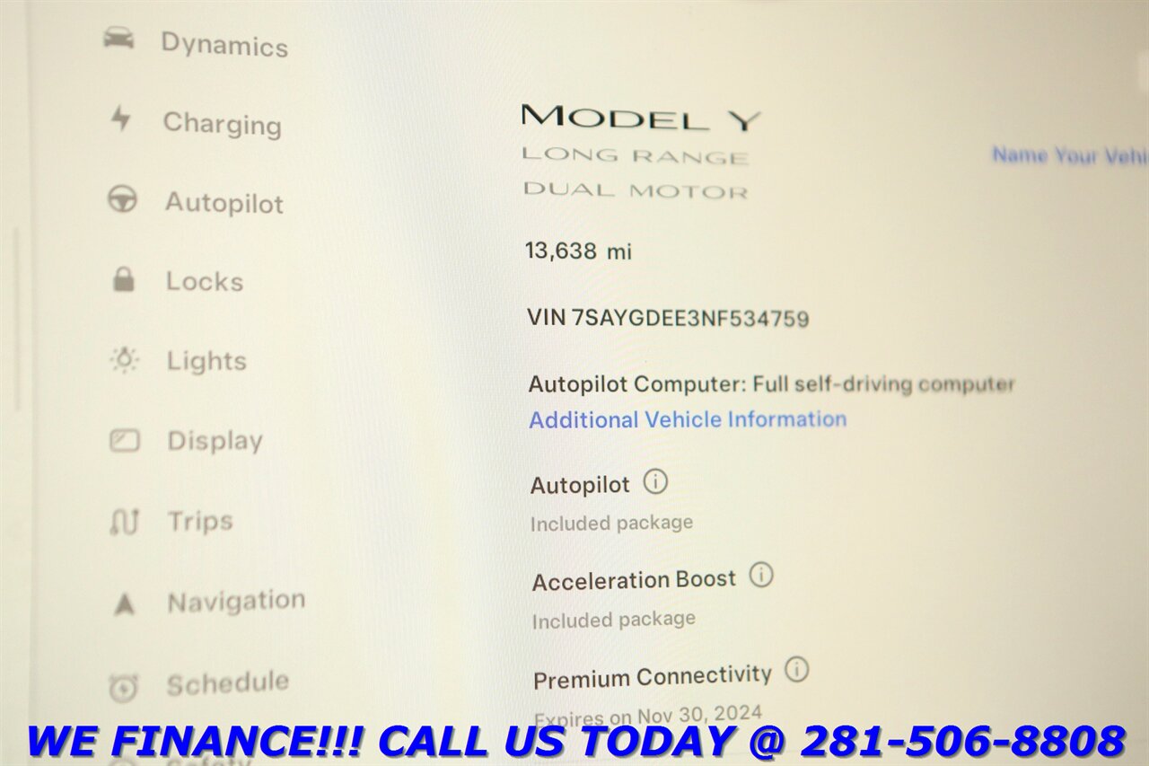 2022 Tesla Model Y 2022 Long Range AWD FSD ACCEL BOOST AUTOPILOT PANO   - Photo 16 - Houston, TX 77031