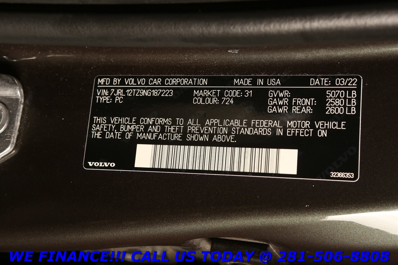 2022 Volvo S60 2022 B5 Momentum AWD PANO BLIND HEATSEAT CAMERA   - Photo 28 - Houston, TX 77031