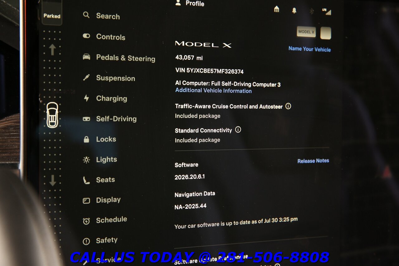 2021 Tesla Model X 2021 Long Range AWD FSD NAV BLIND 3ROW 43K MLS   - Photo 13 - Houston, TX 77031