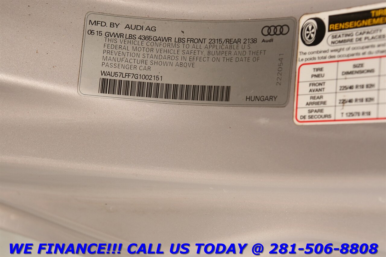 2016 Audi A3 2016 Premium Plus NAV BANGOLUFSEN HEATSEAT CAM 54K   - Photo 28 - Houston, TX 77031