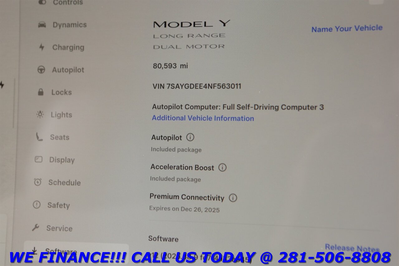 2022 Tesla Model Y 2022 Long Range AWD FSD3 AUTOPILOT ACCEL BOOST   - Photo 15 - Houston, TX 77031