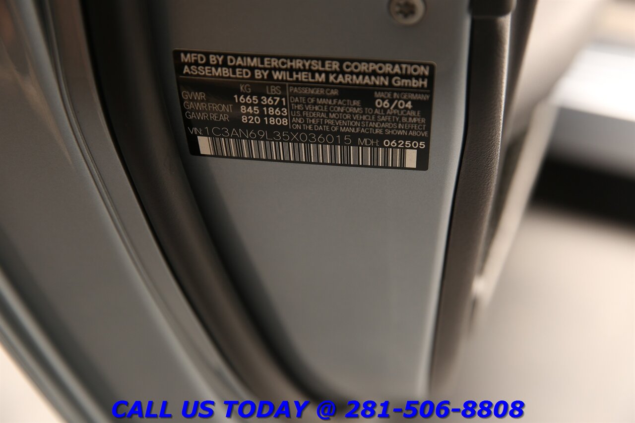 2005 Chrysler Crossfire 2005 Limited LEATHER HEATSEAT CRUISE 24K MILES ! - Photo 23 - Houston, TX 77031