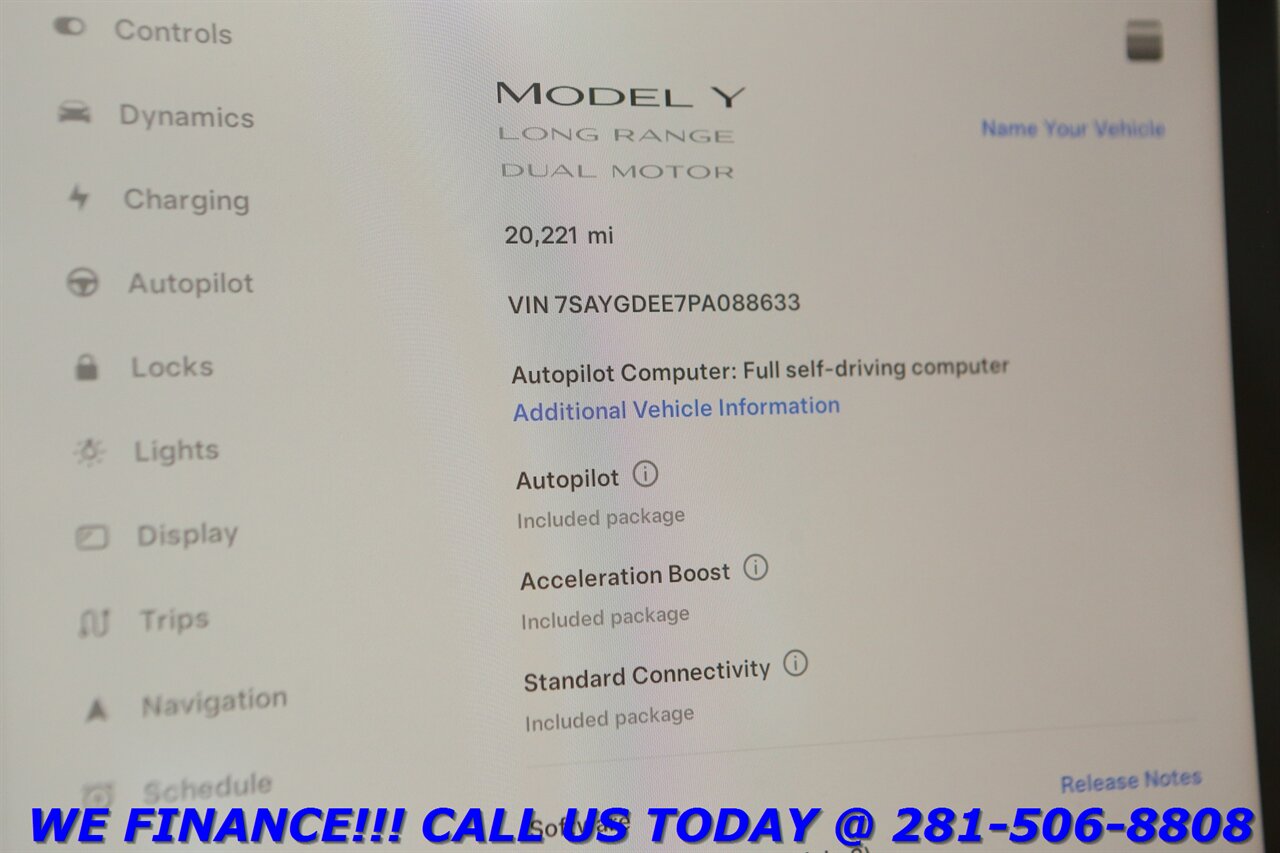 2023 Tesla Model Y 2023 Long Range AWD FSD NAV PANO BLIND ACCEL 88K   - Photo 15 - Houston, TX 77031