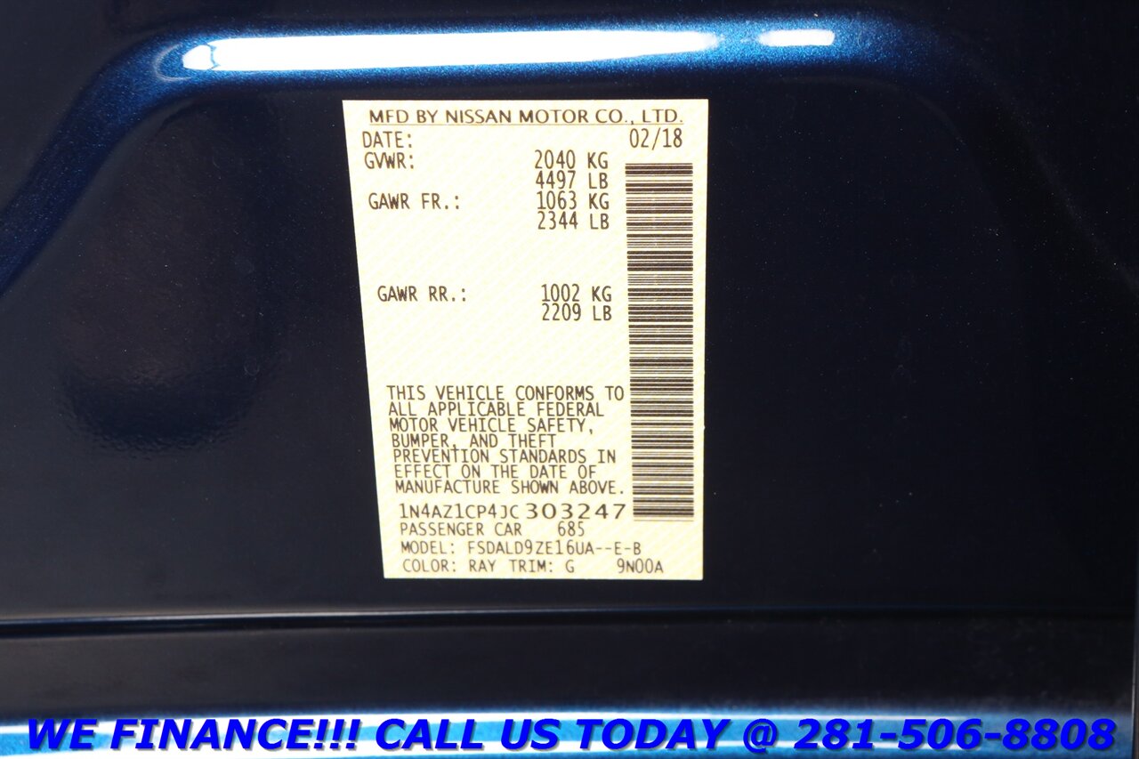 2018 Nissan LEAF 2018 SV TECH PKG QUICK CHARGE NAV INTELCRUISE 41K   - Photo 28 - Houston, TX 77031
