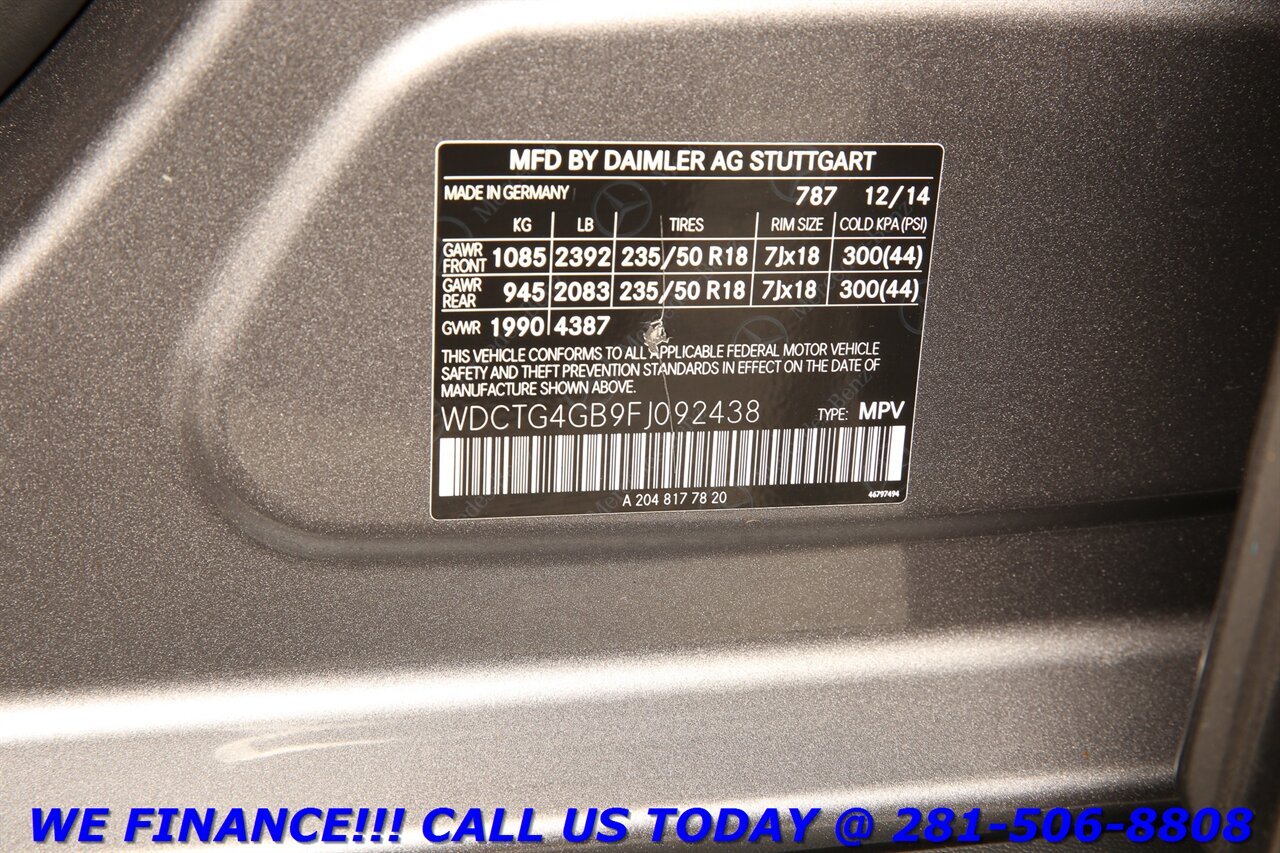 2015 Mercedes-Benz 2015 GLA 250 4MATIC P1 PANO HEATSEAT HARMAN 73K ML   - Photo 29 - Houston, TX 77031