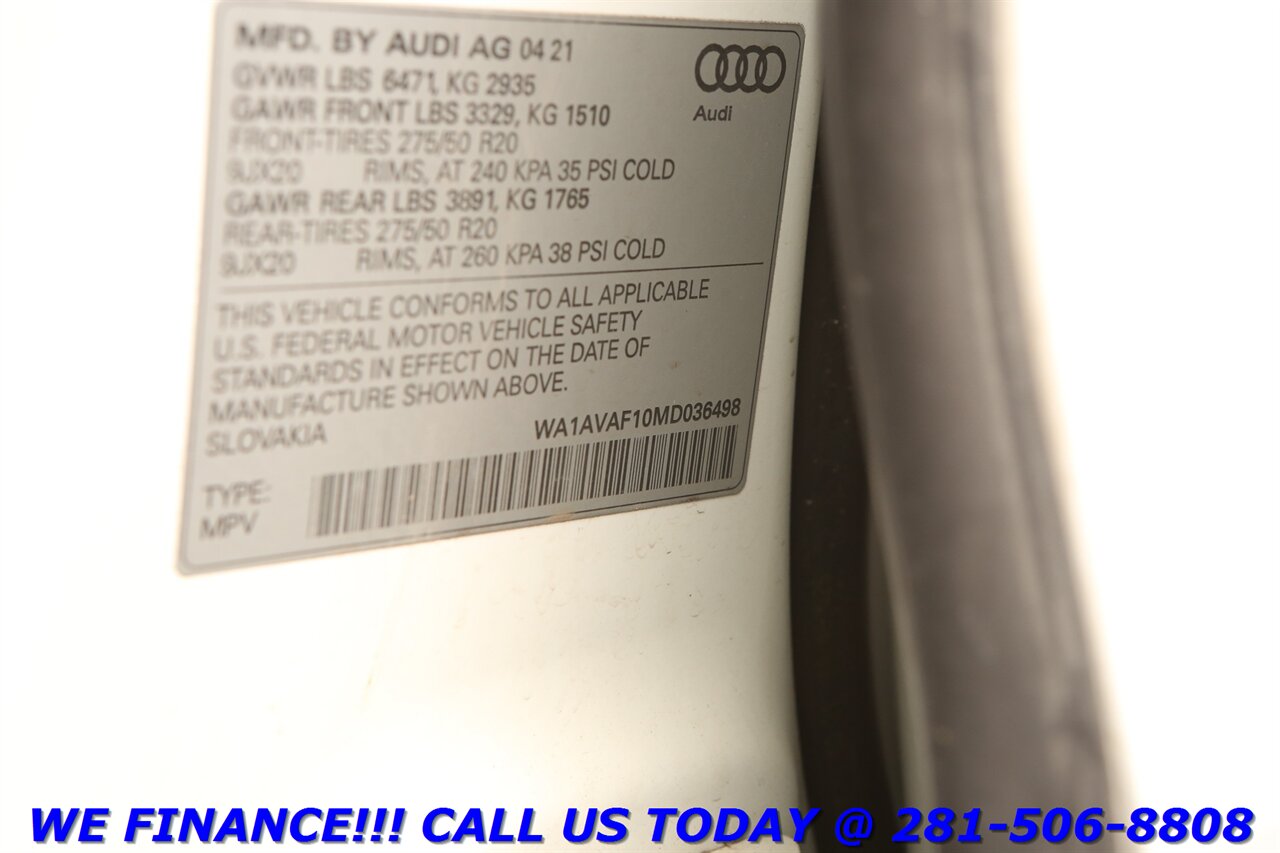 2021 Audi Q8 2021 Quattro Premium AWD NAV PANO BLIND 71K MLS   - Photo 29 - Houston, TX 77031