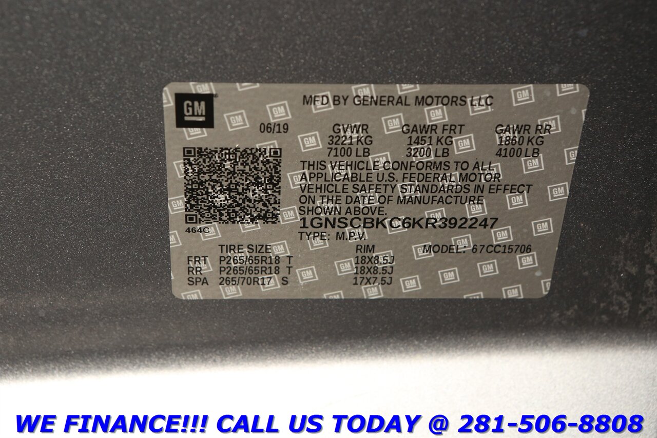 2019 Chevrolet Tahoe 2019 LT NAV LANE 3ROW CAPTAIN CHAIRS LEATHER CAM   - Photo 30 - Houston, TX 77031