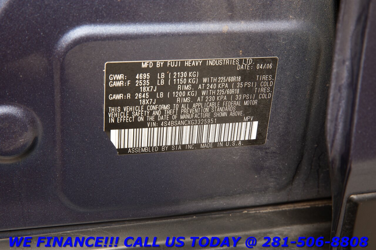 2016 Subaru Outback 2016 2.5i Limited AWD EYESIGHT NAV SUN HEATSEAT   - Photo 30 - Houston, TX 77031