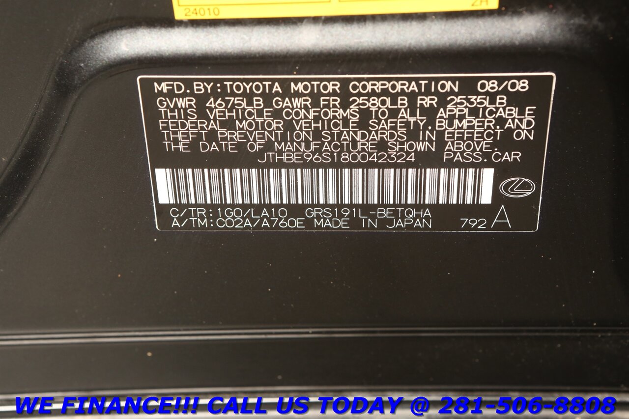 2008 Lexus GS 2008 GS 350 NAV SUN HEAT/COOL SEAT CAMEAR 74K - Photo 25 - Houston, TX 77031