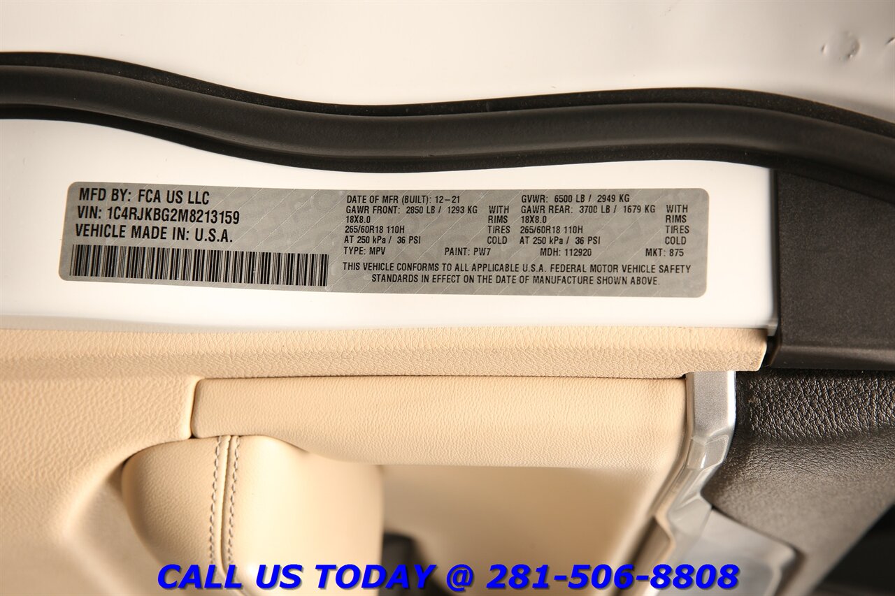 2021 Jeep Grand Cherokee L 2021 Limited 4X4 NAV ADAPT BLIS 6-PASS 87K - Photo 33 - Houston, TX 77031