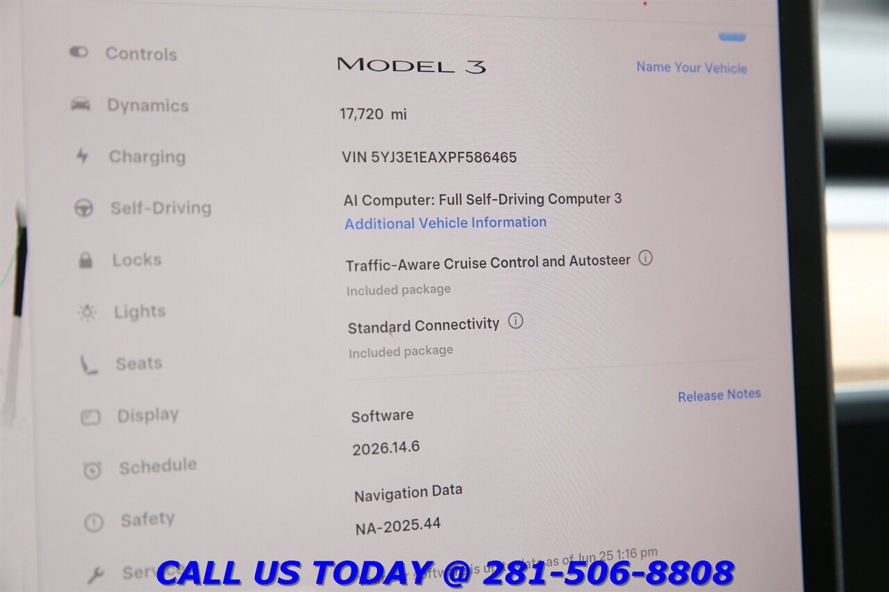 2023 Tesla Model 3 2023 FSD3 AUTOPILOT NAV PANO HEATSEAT CAM 17K MLS   - Photo 15 - Houston, TX 77031