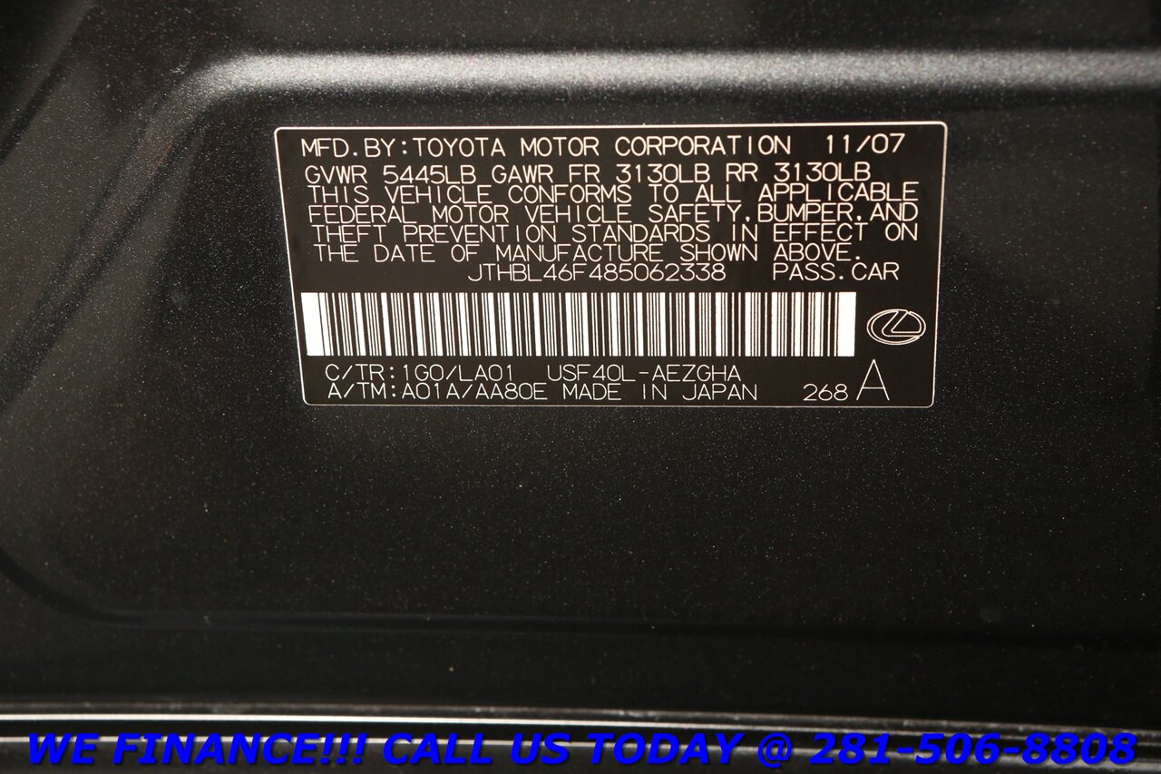 2008 Lexus LEXUS LS 460 NAVIGATION MARK LEVINSON SUN HEAT/COOL SEAT ADV PARK - Photo 31 - Houston, TX 77031