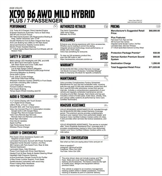 2026 Volvo XC90 2026 B6 Plus AWD NAV PANO BLIS 7-PASS HARMAN 10 Mi   - Photo 29 - Houston, TX 77031