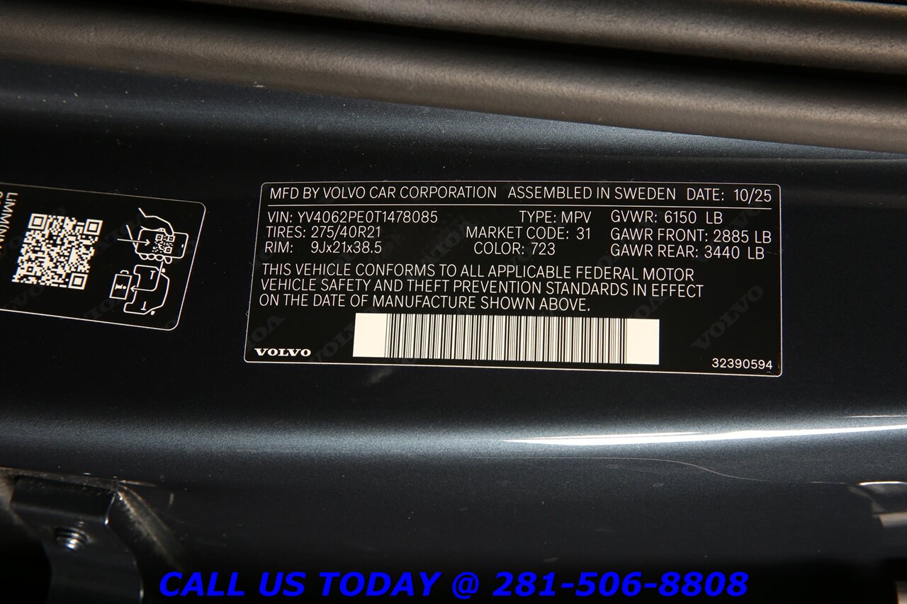 2026 Volvo XC90 2026 B6 Plus AWD NAV PANO BLIS 7-PASS HARMAN 10 Mi   - Photo 36 - Houston, TX 77031