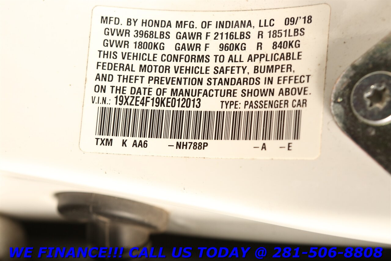 2019 Honda Insight 2019 LX SPORT CAMERA KEYGO LED 48+ MPG HYBRID   - Photo 26 - Houston, TX 77031