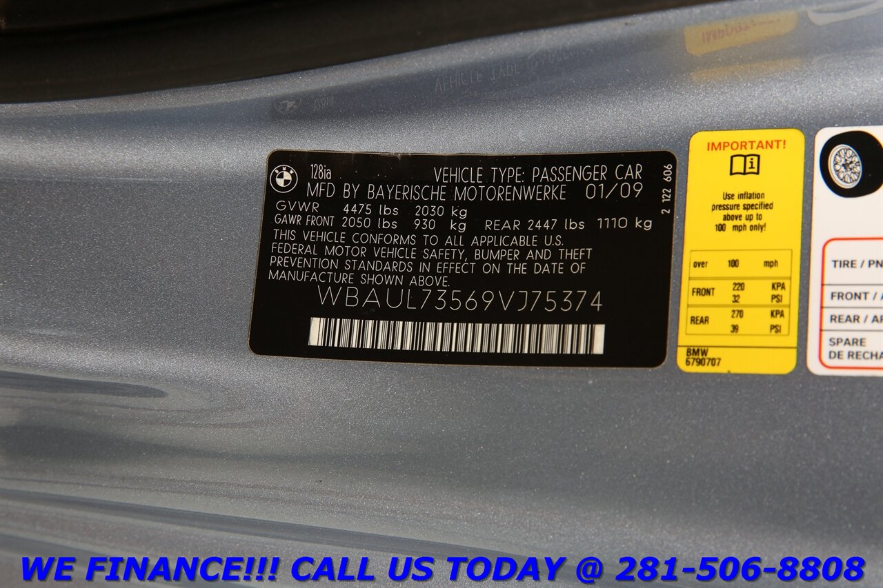 2009 BMW 2009 128i CONVERTIBLE WOOD BLUETOOTH CRUISE   - Photo 26 - Houston, TX 77031