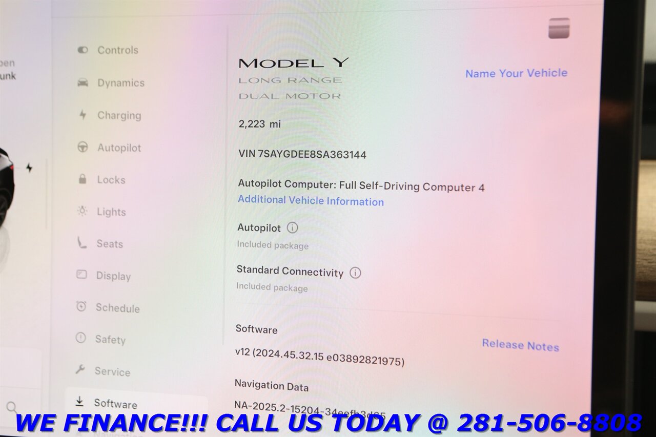 2025 Tesla Model Y 2025 Long Range AWD FSD4 AUTOPILOT NAV PANO 2K MLS   - Photo 15 - Houston, TX 77031
