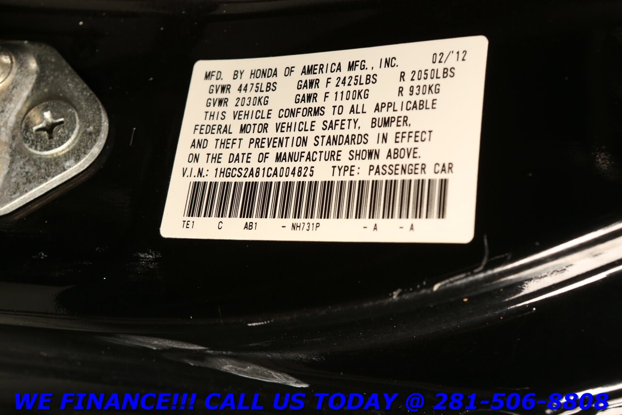 2012 Honda HONDA ACCORD EX-L MANUAL 6-SPEED V6 NAVIGATION SUN LEATHER RARE - Photo 28 - Houston, TX 77031