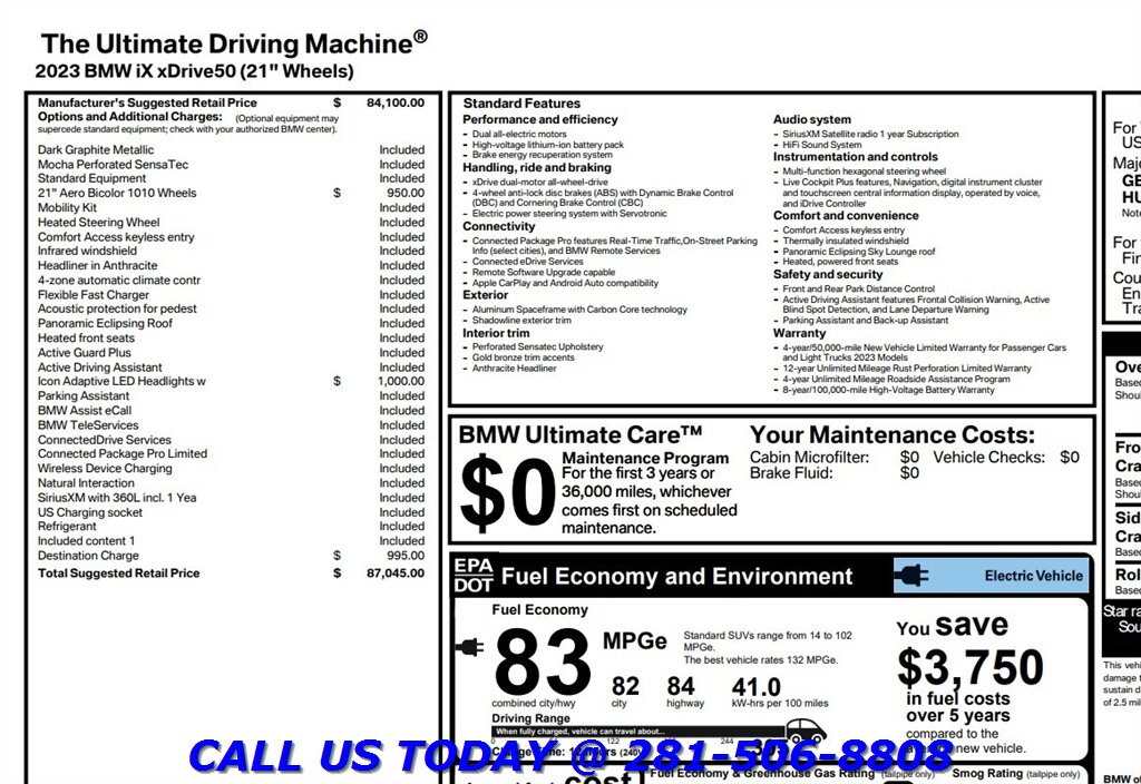2023 BMW iX 2023 xDrive50 AWD ACTVE-CRUISE NAV PANO BLIS - Photo 25 - Houston, TX 77031