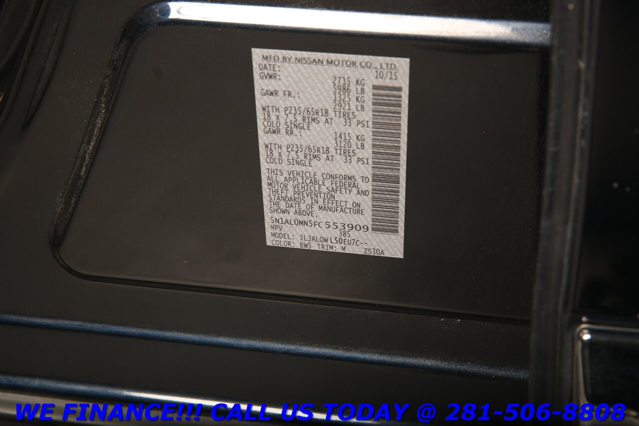 2015 INFINITI QX60 2015 SUN HEATSEAT 3ROW CAM 7PASS 83K MLS   - Photo 29 - Houston, TX 77031