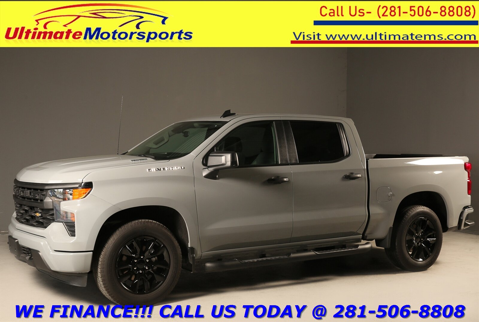 2025 Chevrolet Silverado 1500 2025 Custom 4x4 CREW CARPLAY CAM 9K MLS SLATE GRAY   - Photo 1 - Houston, TX 77031