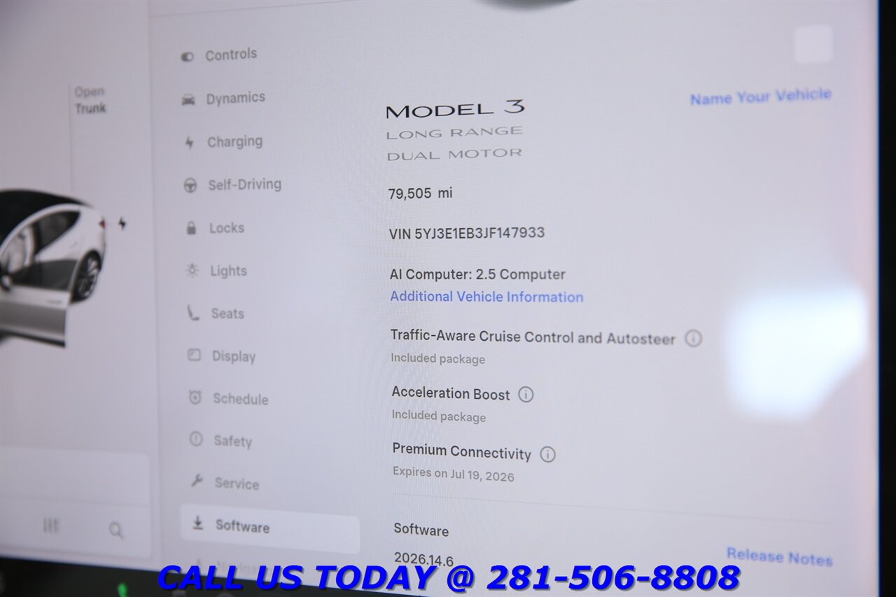 2018 Tesla Model 3 2018 Long Range AWD FSD AUTOPILOT NAV PANO 79K MLS - Photo 15 - Houston, TX 77031