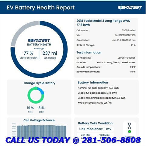 2018 Tesla Model 3 2018 Long Range AWD FSD AUTOPILOT NAV PANO 79K MLS - Photo 9 - Houston, TX 77031