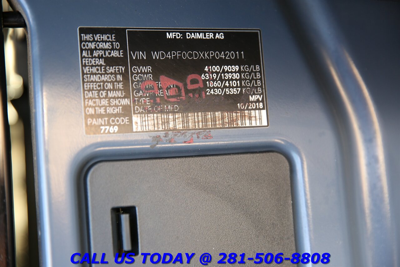 2019 Mercedes-Benz Sprinter 2019 2500 DIESEL CARGO VAN HIGH ROOF CAMERA 80K Mi - Photo 18 - Houston, TX 77031