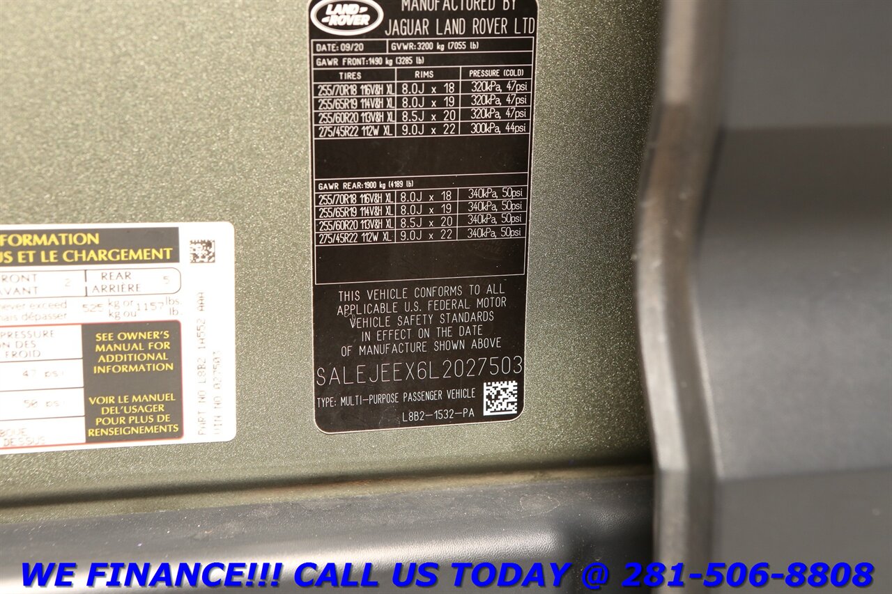 2020 Land Rover Defender 2020 110 S AWD 7-PASS NAV PANO BLIS 3ROW MERIDIAN - Photo 30 - Houston, TX 77031