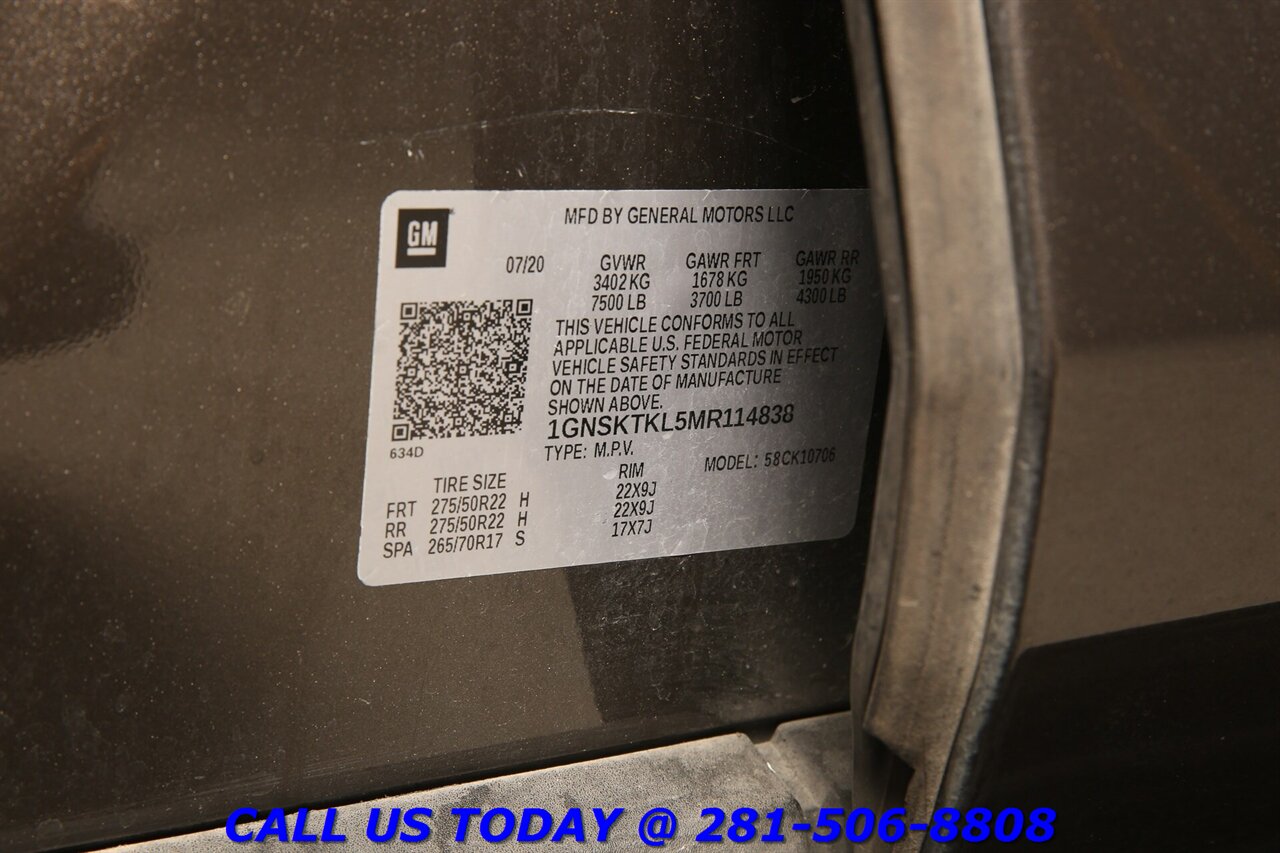 2021 Chevrolet Tahoe 2021 High Country 4x4 NAV PANO ADAPT CAPTAIN CAM - Photo 35 - Houston, TX 77031