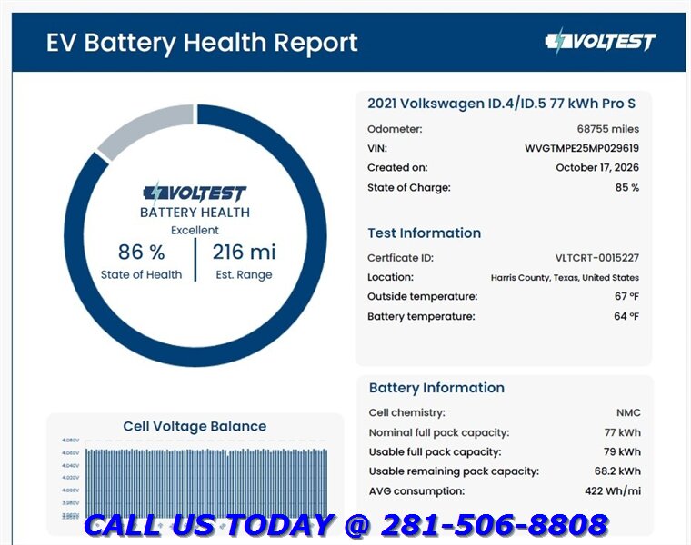 2021 Volkswagen ID.4 Pro S CARPLAY PANO ADAPTIVE CRUISE HEATSEAT 68K Mi - Photo 3 - Houston, TX 77031