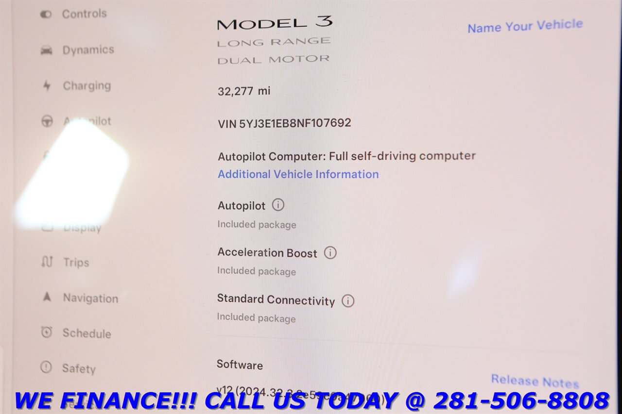 2022 Tesla Model 3 2022 Long Range AWD FSD NAV PANO ACCEL 32K   - Photo 18 - Houston, TX 77031