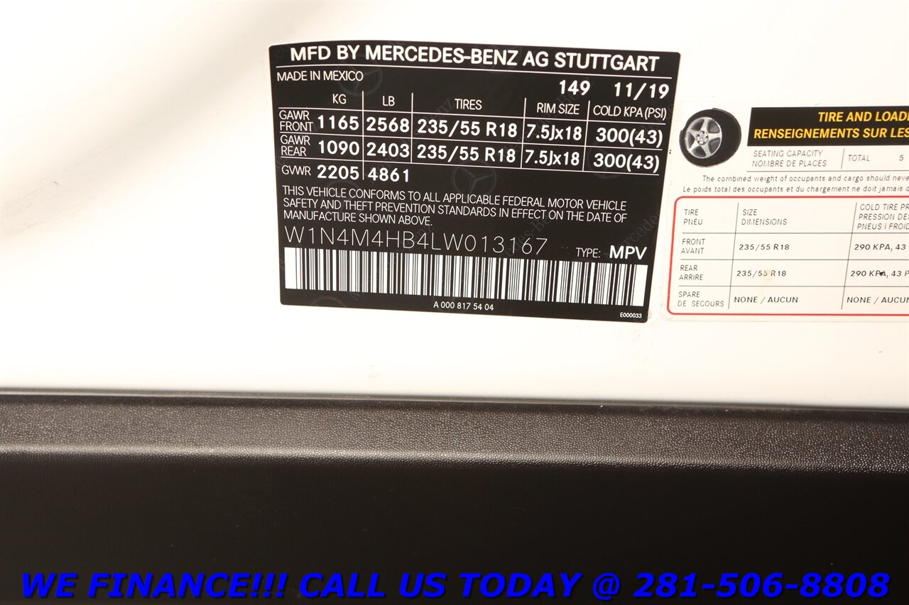 2020 Mercedes-Benz GLB 2020 GLB 250 4MATIC AWD PANO CAMERA KEYLESS 54K   - Photo 29 - Houston, TX 77031