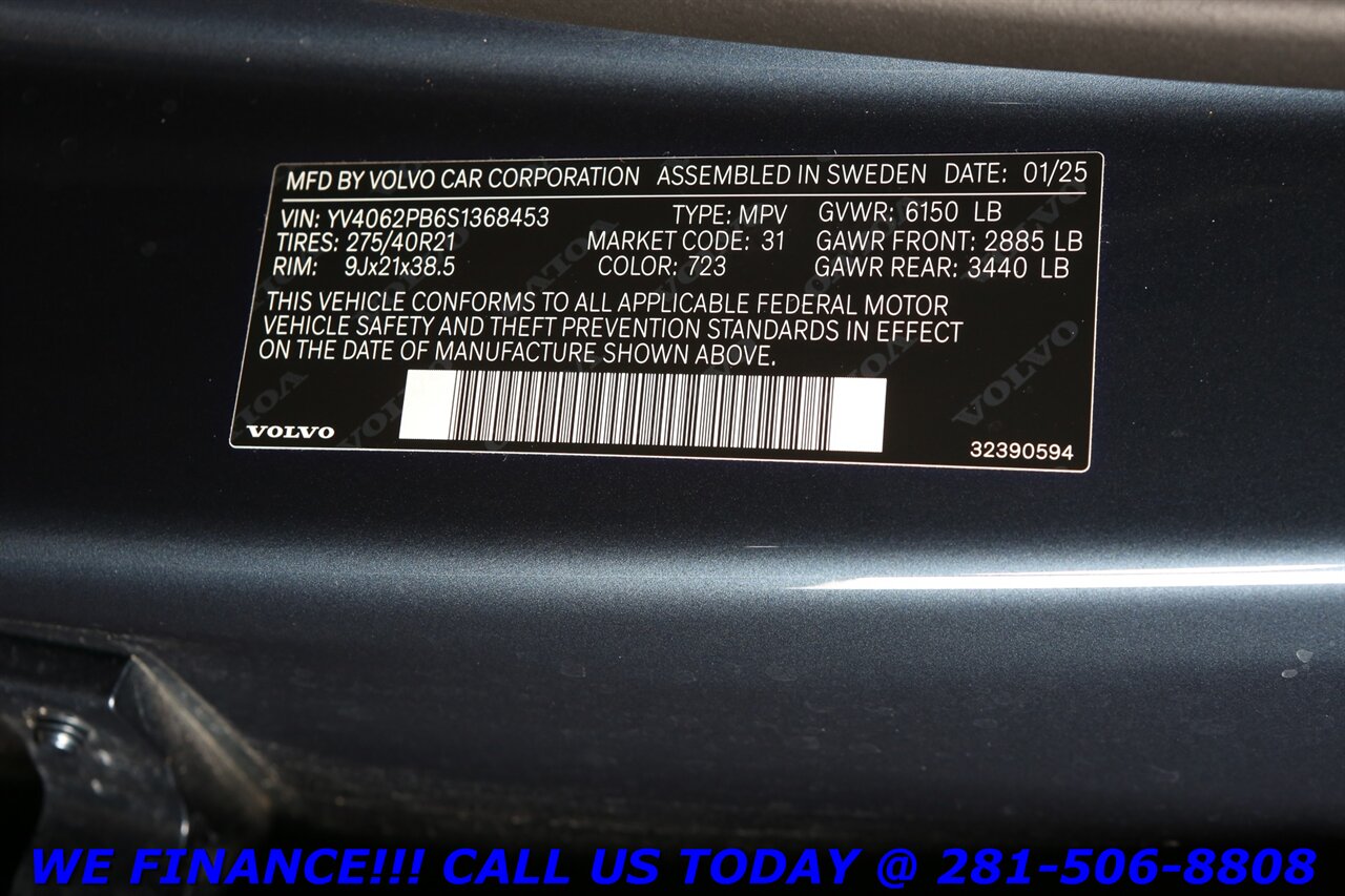 2025 Volvo XC90 2025 B6 AWD 7-PASS NAV PANO BLIS ADAPTCRUSE 360CAM   - Photo 30 - Houston, TX 77031