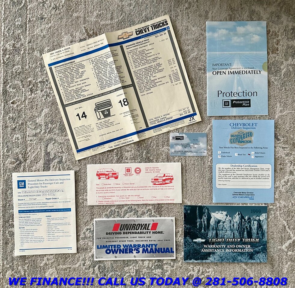 1999 Chevrolet CHEVROLET TAHOE LT 64K SUPER LOW MILES RARE 5.7L V8 - Photo 4 - Houston, TX 77031