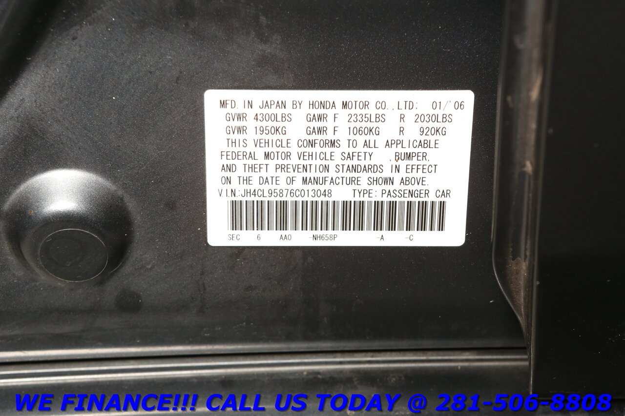 2006 Acura ACURA TSX MANUAL 6-SPEED SUN LEATHER HEATSEAT RARE  STICK SHIFT   - Photo 28 - Houston, TX 77031