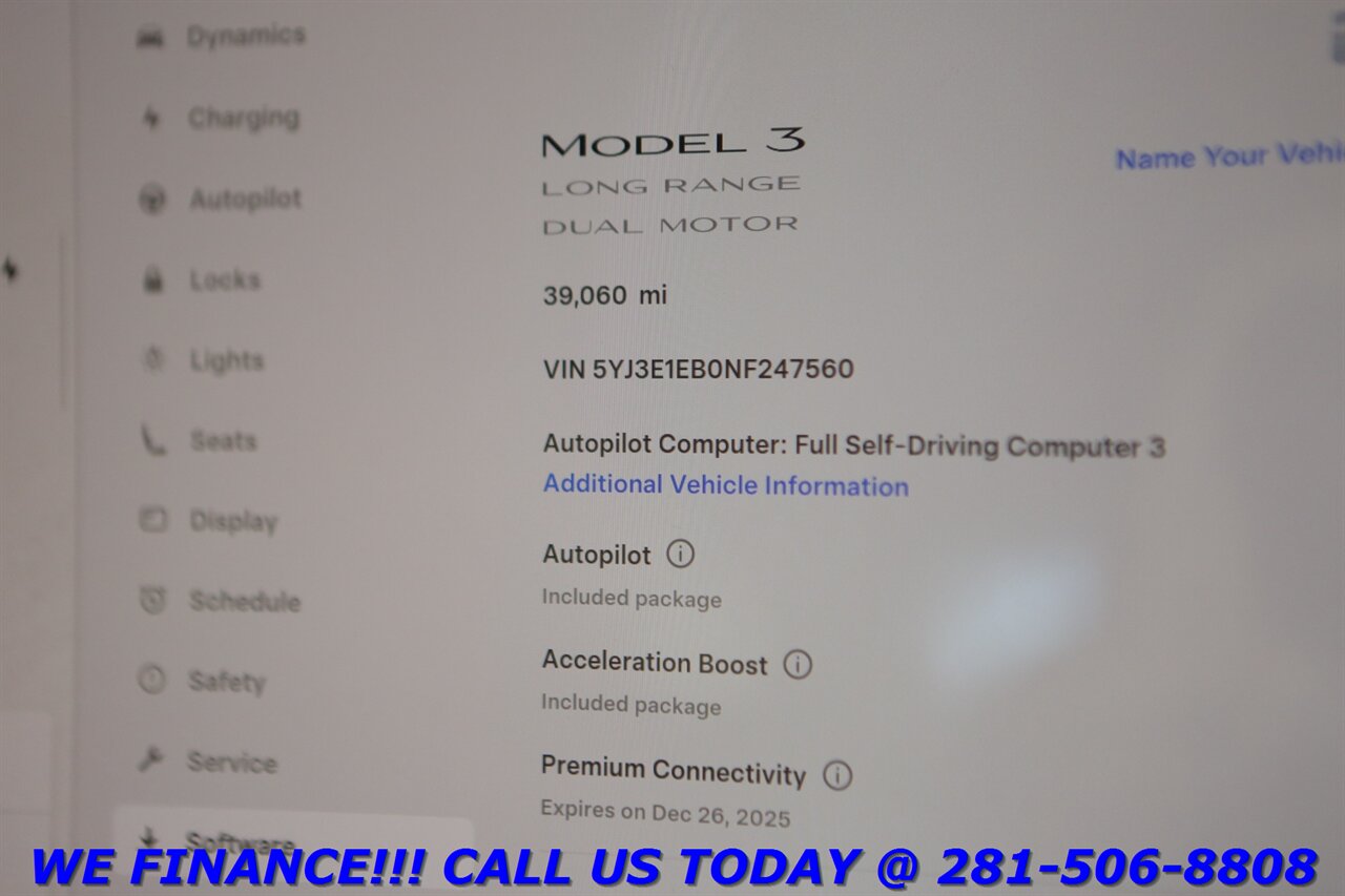 2022 Tesla Model 3 2022 Long Range AWD FSD3 AUTOPILOT ACCELBOOST PANO   - Photo 16 - Houston, TX 77031