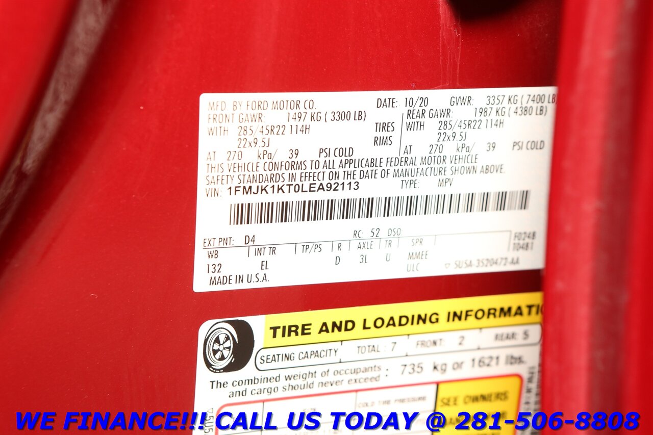 2020 Ford Expedition 2020 MAX Limited TEXAS ED NAV PANO COPILOT 7PASS - Photo 30 - Houston, TX 77031