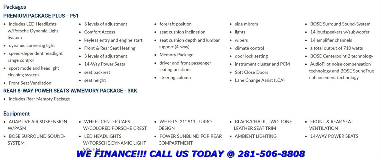 2018 Porsche Panamera 2018 NAV PANO SPORT EXEC PREMIUM+ BOSE 21 " 50K MLS   - Photo 33 - Houston, TX 77031