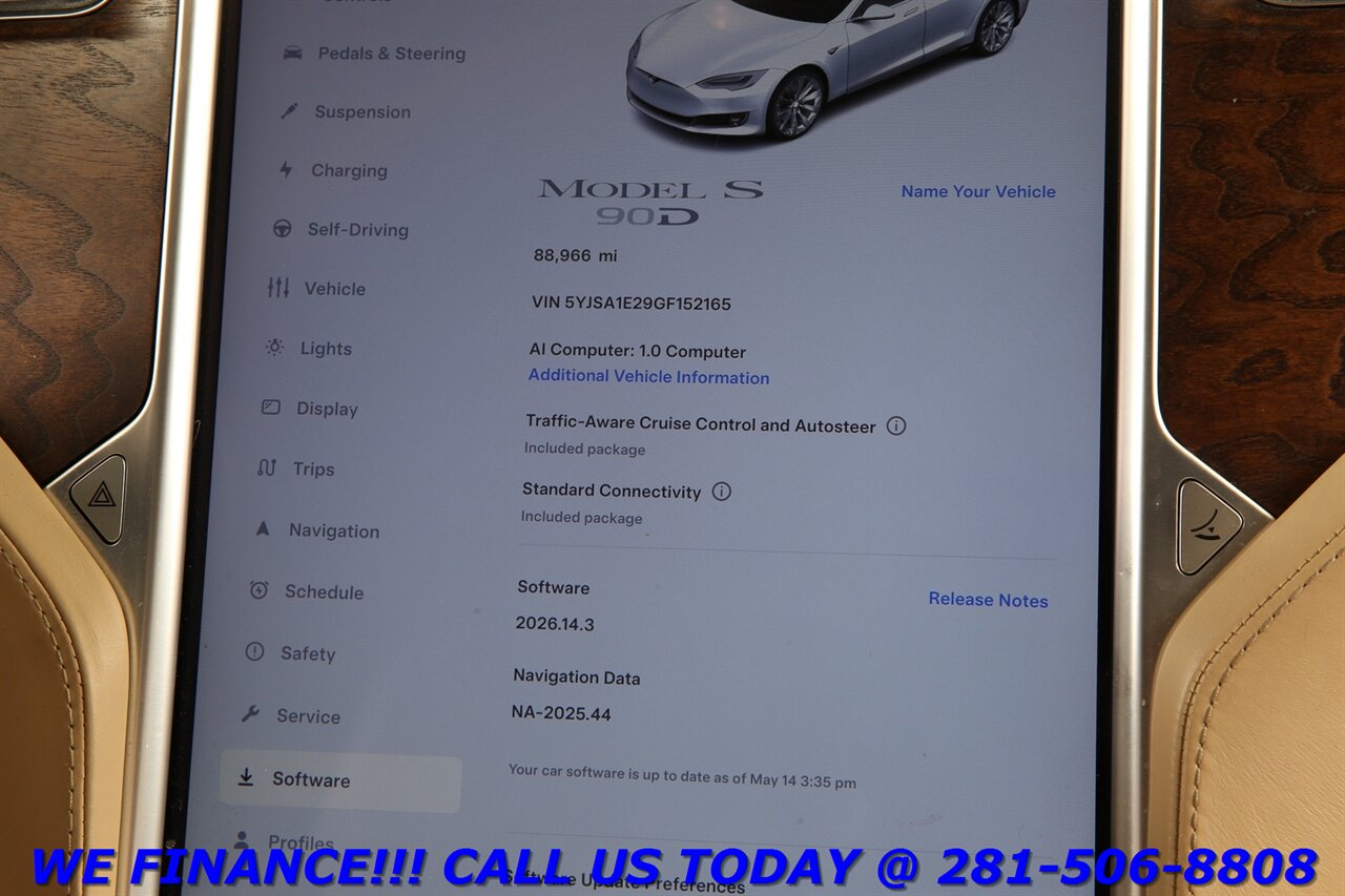 2016 Tesla Model S 2016 90D AWD AiAUTOPILOT NAV PANO HEATSEAT 88K MLS   - Photo 17 - Houston, TX 77031