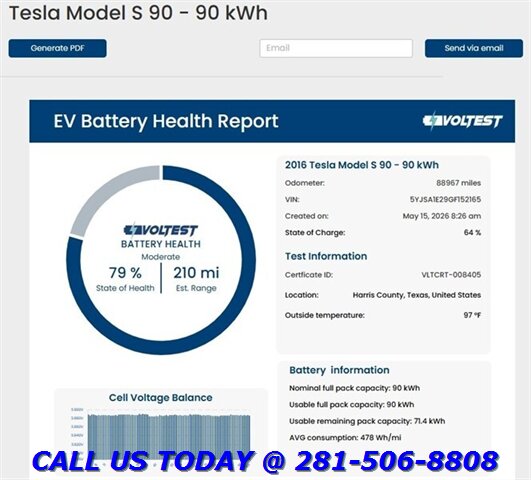 2016 Tesla Model S 2016 90D AWD AiAUTOPILOT NAV PANO HEATSEAT 88K MLS   - Photo 2 - Houston, TX 77031