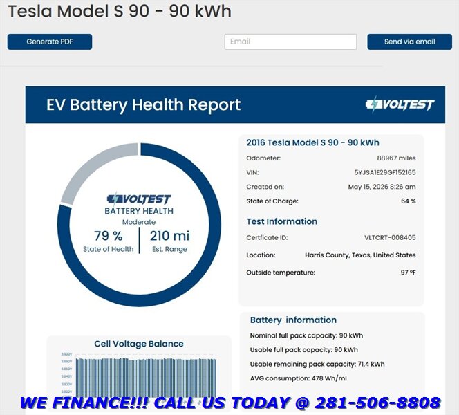 2016 Tesla Model S 2016 90D AWD AiAUTOPILOT NAV PANO HEATSEAT 88K MLS   - Photo 2 - Houston, TX 77031