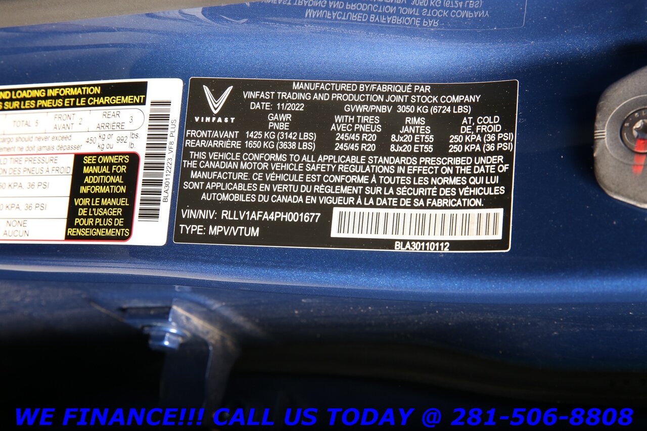 2023 VinFast VF8 2023 Plus AWD NAV HUD PANO 360 ADAPT BLIND 16K MLS   - Photo 36 - Houston, TX 77031