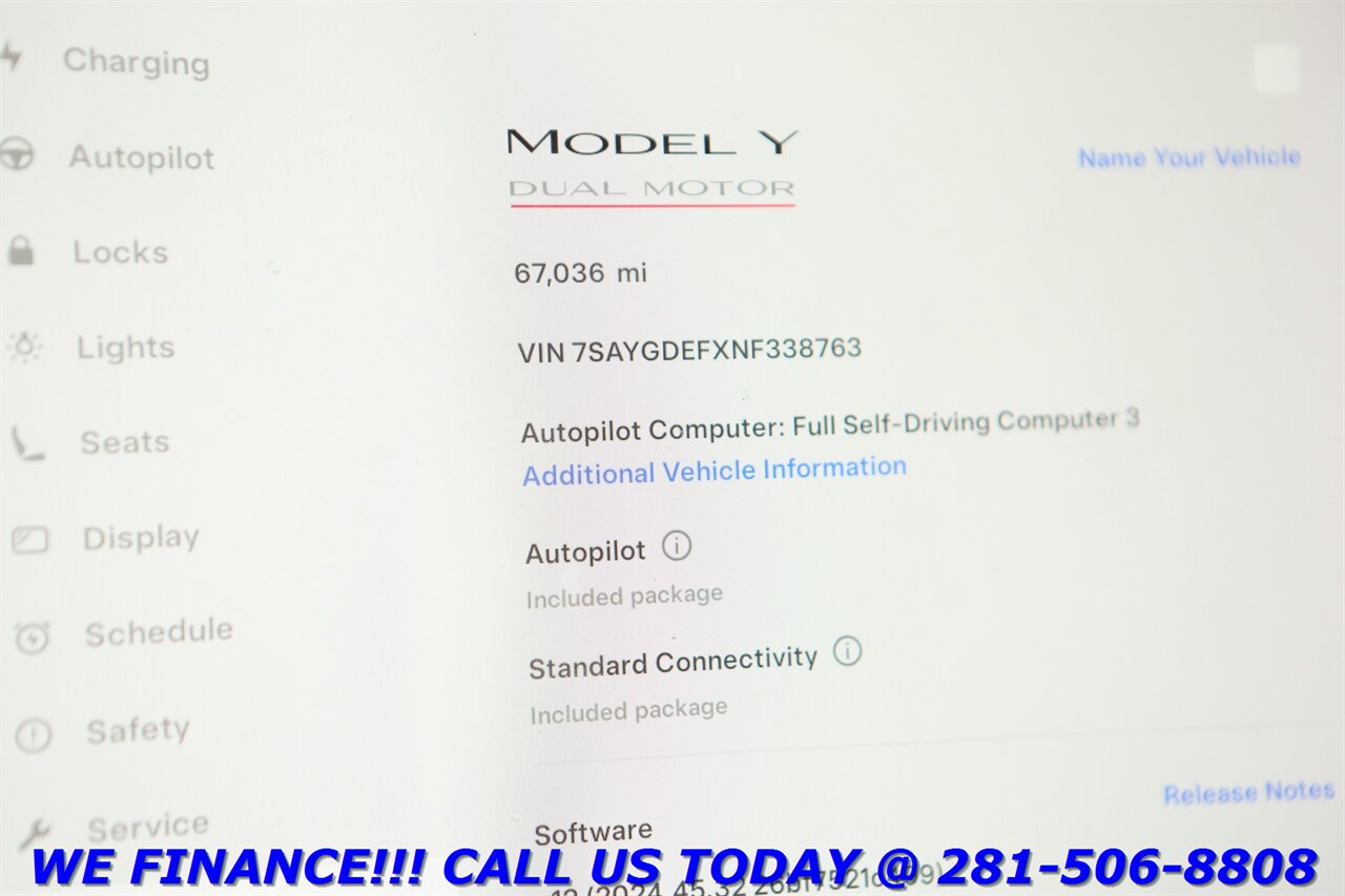 2022 Tesla Model Y 2022 AWD FSD3 AUTOPILOT  PANO HEATSEAT CAMERA 67K   - Photo 11 - Houston, TX 77031