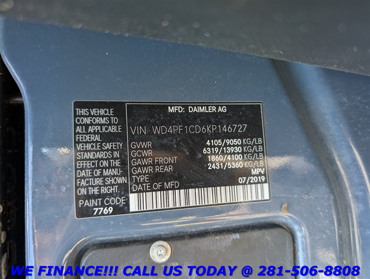 2019 Mercedes-Benz Sprinter 2019 2500 LWB 170 " DIESEL HIGH ROOF CARGO VAN LONG   - Photo 24 - Houston, TX 77031
