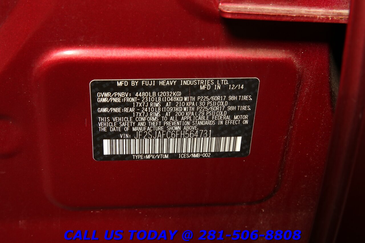2015 Subaru Forester 2015 2.5i Premium AWD PANO ADAPTCRUISE CAM EYE 79K - Photo 27 - Houston, TX 77031