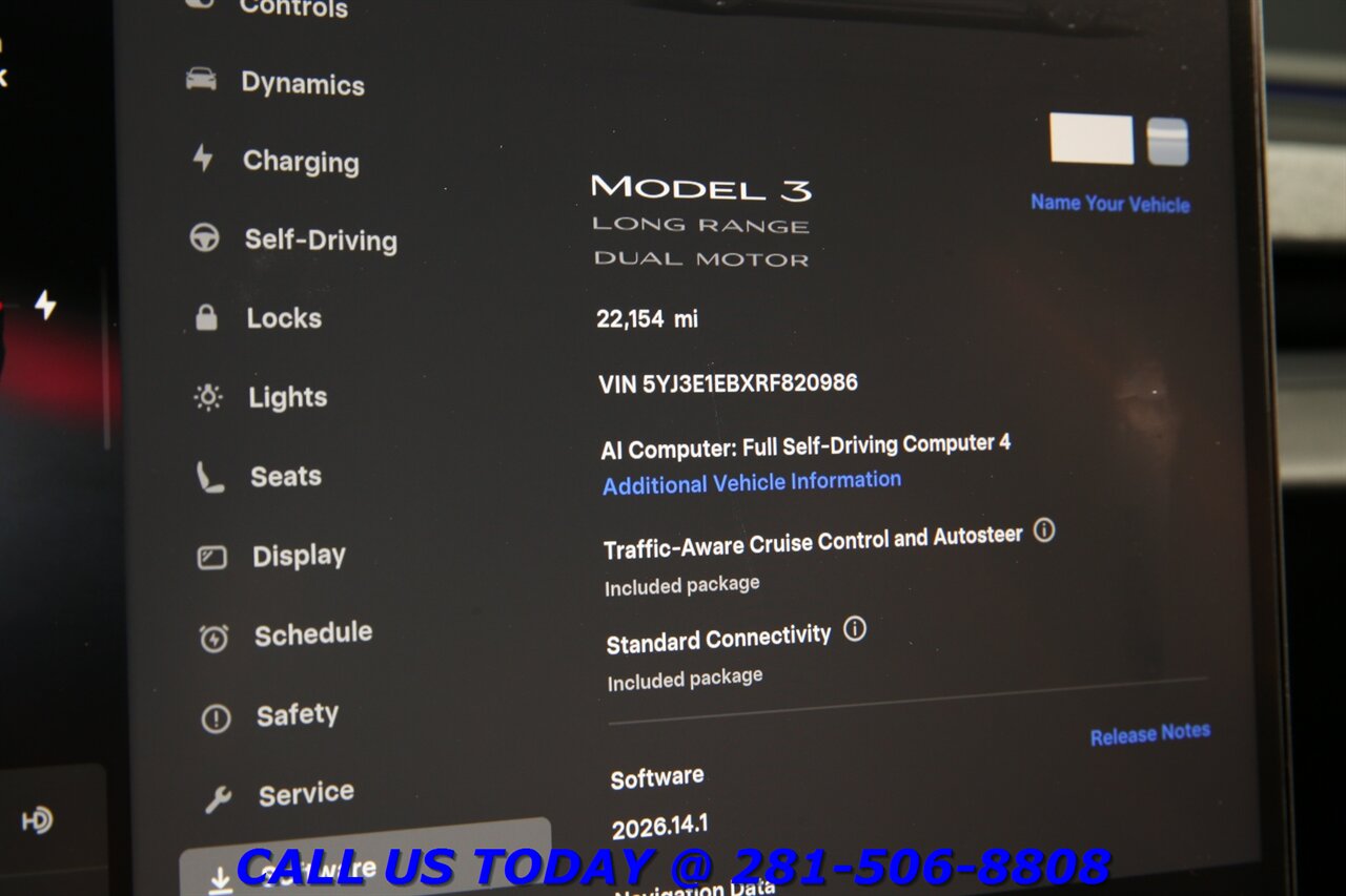 2024 Tesla Model 3 2024 Long Range AWD FSD4 AUTOPILOT PANO 22K MLS - Photo 15 - Houston, TX 77031