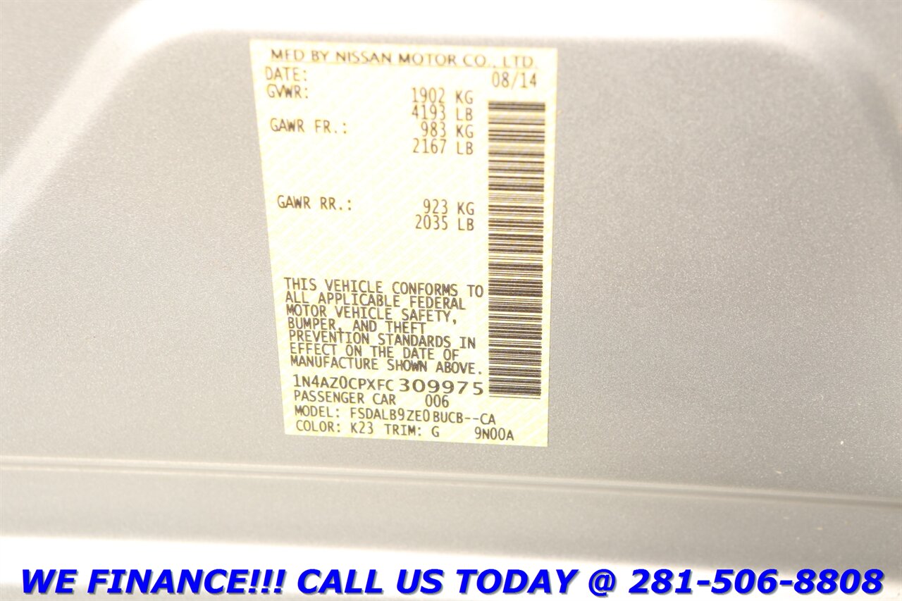 2015 Nissan LEAF 2015 SV QUICK CHARGE CAMERA HEATSEAT 75K MLS   - Photo 28 - Houston, TX 77031