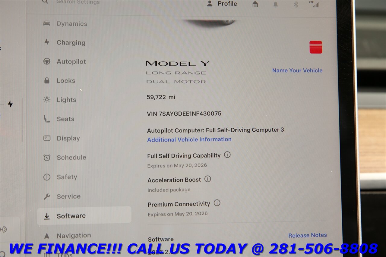 2022 Tesla Model Y 2022 Long Range AWD FSD3 ACCELBOOST PANO AUTOPILOT   - Photo 16 - Houston, TX 77031