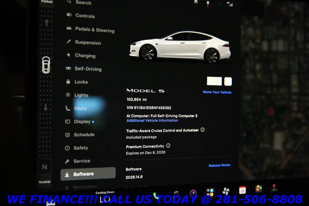 2022 Tesla Model S 2022 AWD FSD3 AUTOPILOT NAV PANO COOLSEATS WARANTY   - Photo 15 - Houston, TX 77031